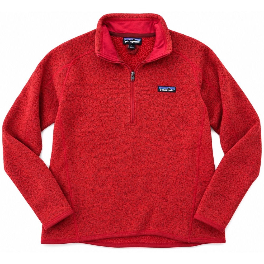 Patagonia Better Sweater 1/4 Zip Pullover Red Heather Fleece 25617 Womens L